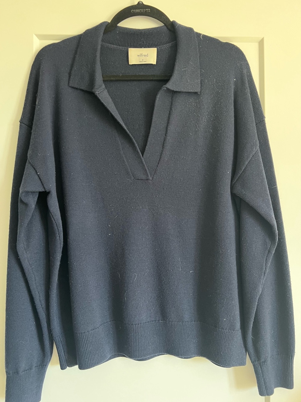 Wilfred Clara Merino Wool Polo Sweater